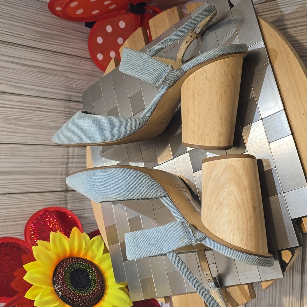 Botkier Light Blue Denim Block Heel - Picture 7 of 12
